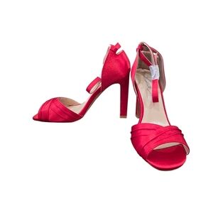 Elegant Red Satin Women's Heels. Brand New